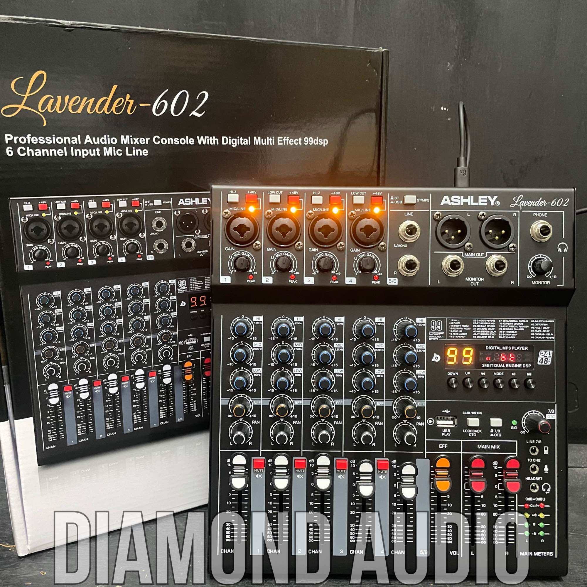 mixer ashley lavender 602 original 6 channel 99 dsp bluetooth