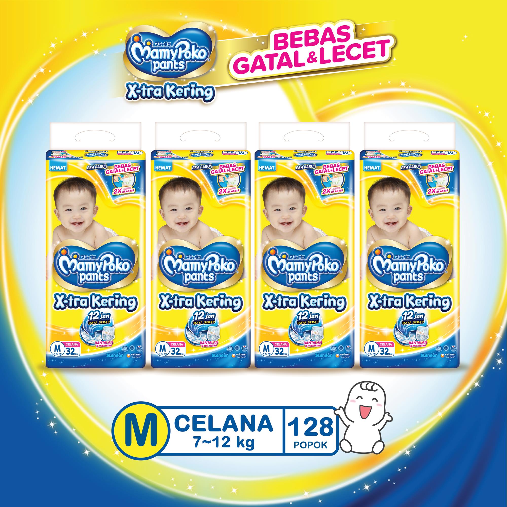 MamyPoko Pants X-tra Kering M32 x4 (7-12kg) isi 128 pcs [Karton]