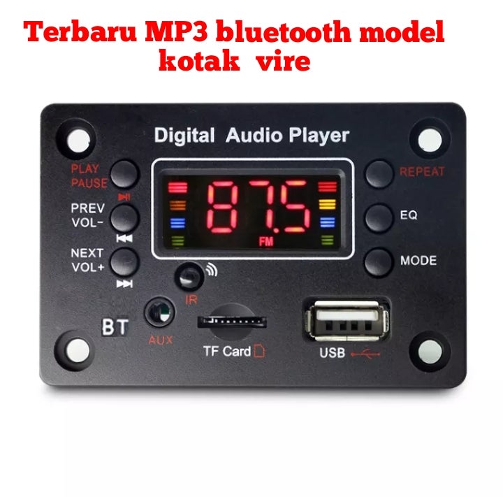 kit modul mp3 bluetooth terbaru kotak 060 merek vire