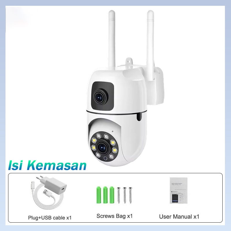 CCTV V380 Pro Dual Lens 8MP Wireless Wifi Bidirectional voice Outdoor Waterproof Camera Night Vision