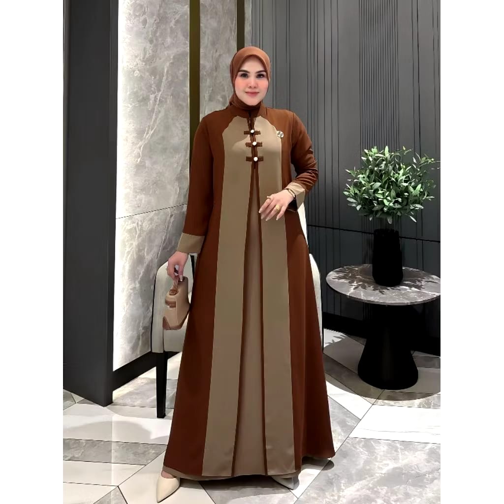 COD Yunna Dress Sabrina Anti UV Premium // Gamis Kondangan Wanita Jumbo S M L XL XXL // Dress Wanita Muslim Terbaru 2025 // Baju Lebaran Polos Super Mewah // Busana Muslim Wanita Dewasa // Fashion Wanita Muslimah // Outfit Wanita Remaja Populer