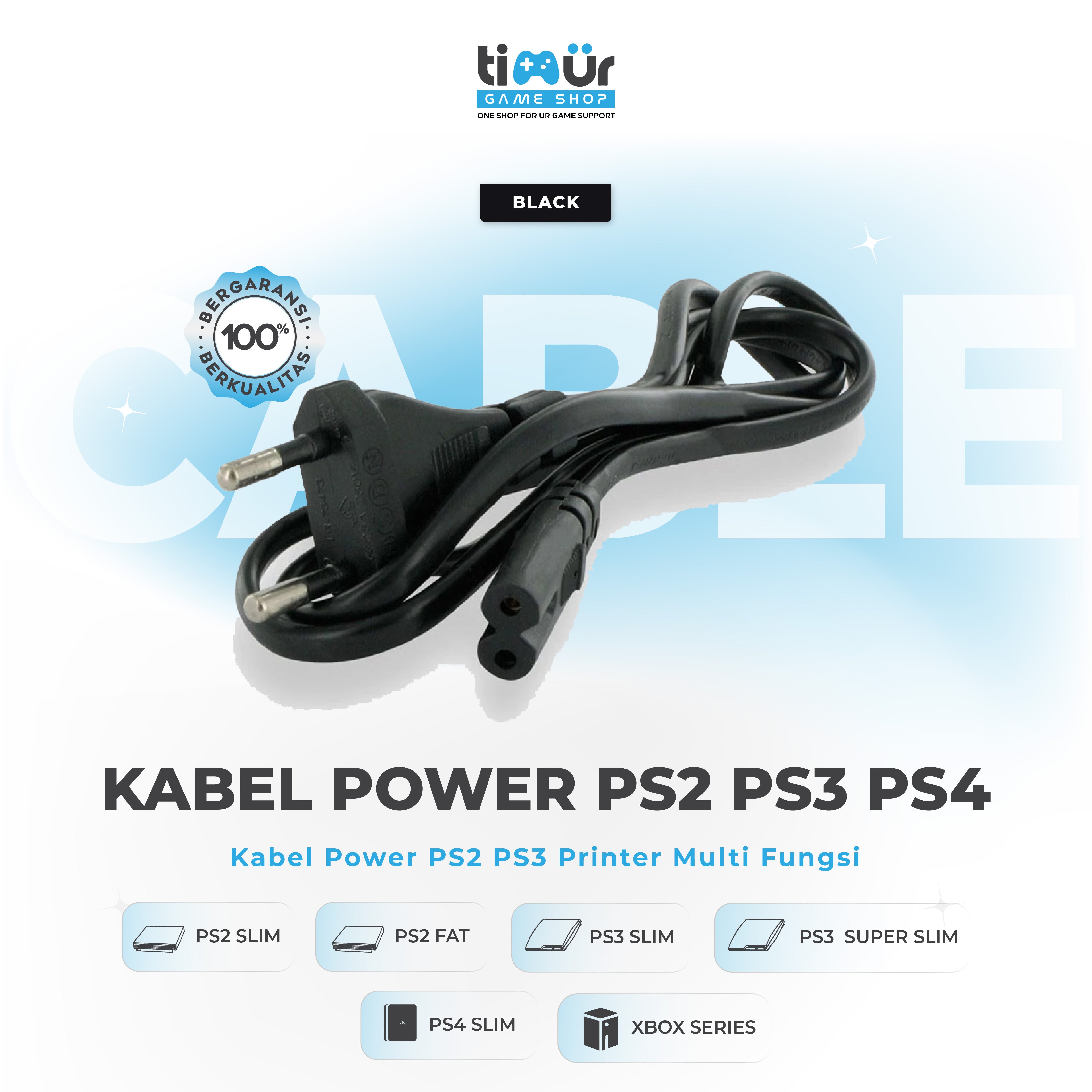 Kabel Power Listrik PS2 PS3 PS4 Printer 2 Lubang