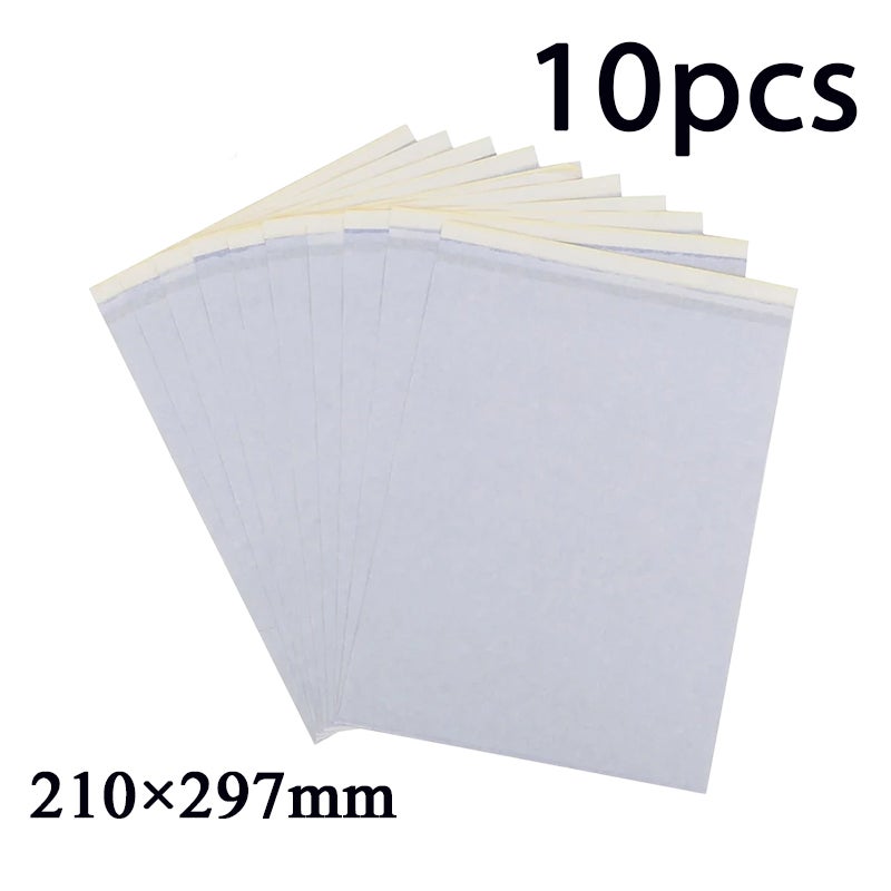 10 Pcs Kertas Transfer Tato Termal Karbon Transfer Stensil Kertas