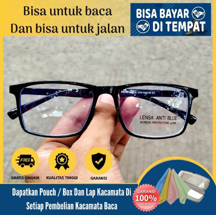 COD Siap Pakai Kacamata Baca Plus Pria Double Fokus Bisa Baca Dan Jalan Lensa Kriptok Kacamata Baca Rabun Dekat Anti Radiasi Blueray Uv400 Cocok Untuk Pria Wanita