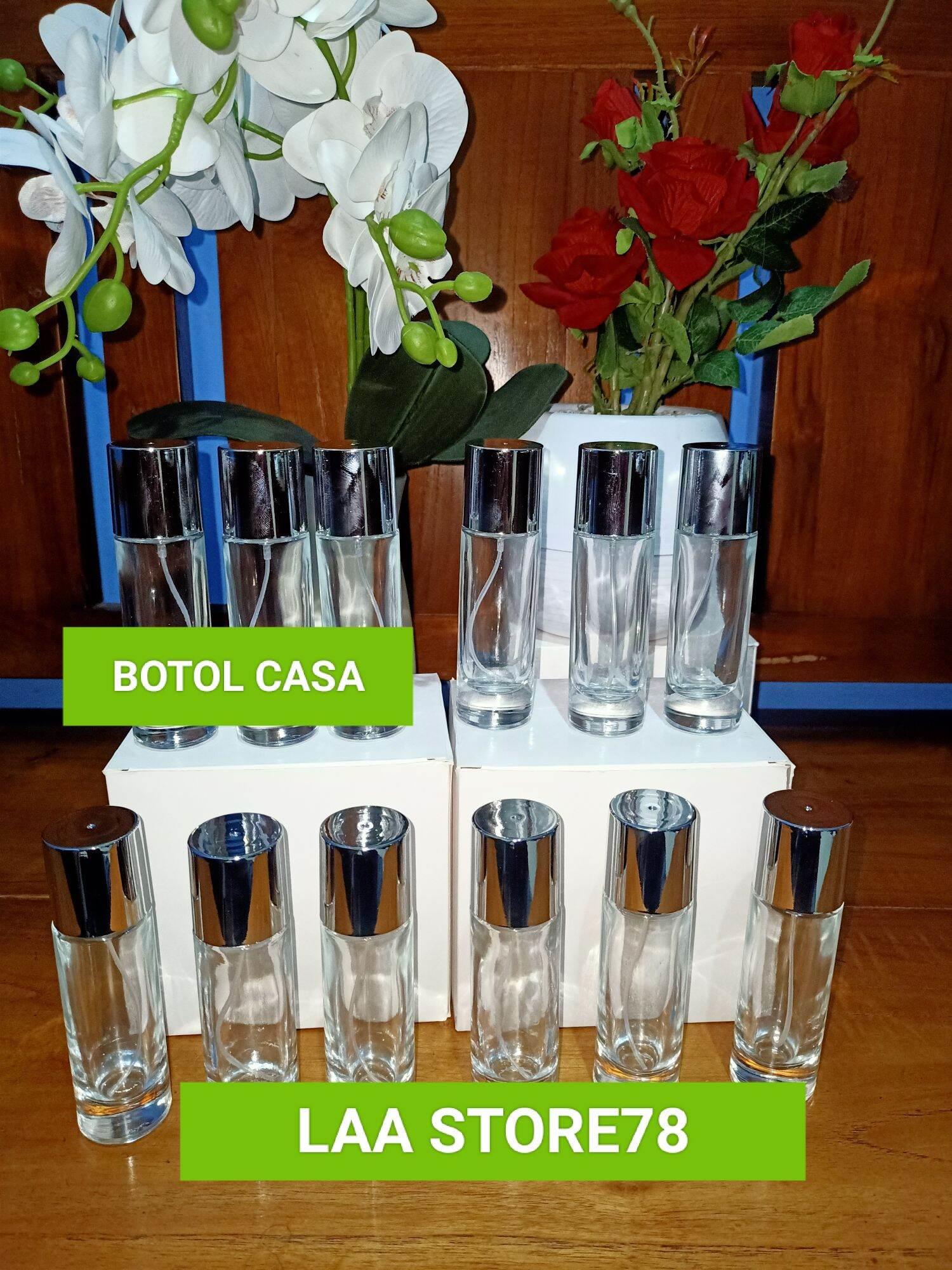 BOTOL KOSONG PARFUM CASA 30ML KOSONG MODEL DRAT/MURAH/SILVER
