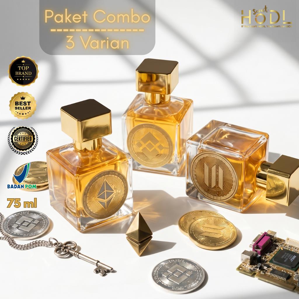 Paket Hodl Scent 3 Botol Parfum Sultan Eau De Perfume Minyak Wangi 75 ml Farpum Bundling EDP