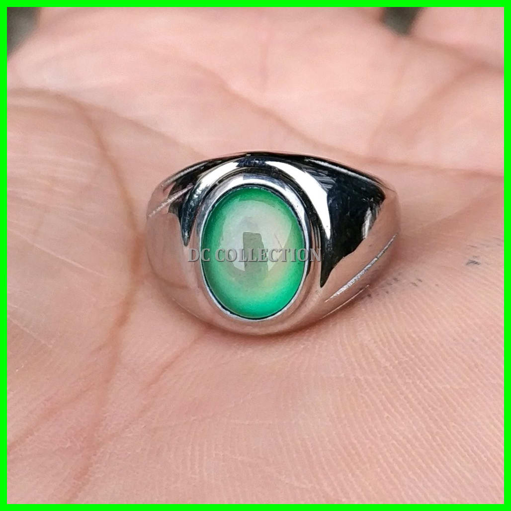CINCIN BATU AKIK AURORA COLOR CHANGE BY TEMPERATUR MINIMALIS