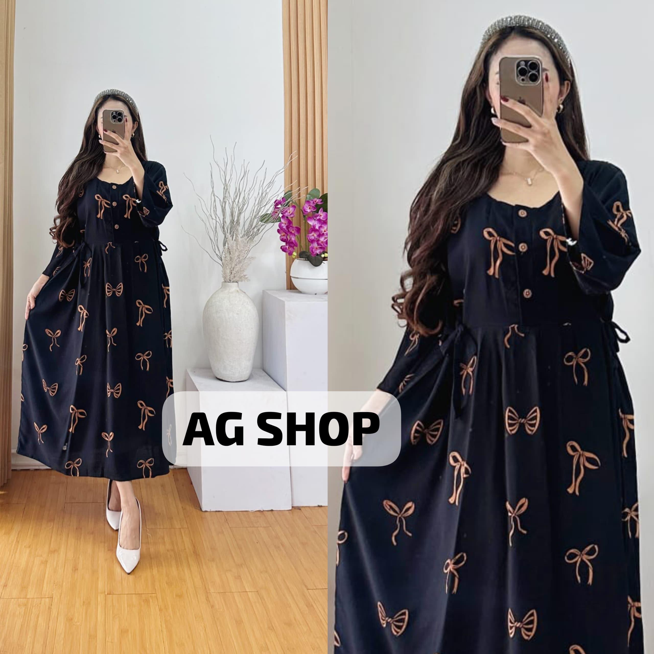 DASTER JUMBO WANITA LD 120 LENGAN 3/4 TERBARU 2025 DRESS BAHAN RAYON SUPER TEBAL BUSUI KANCING AKTIF