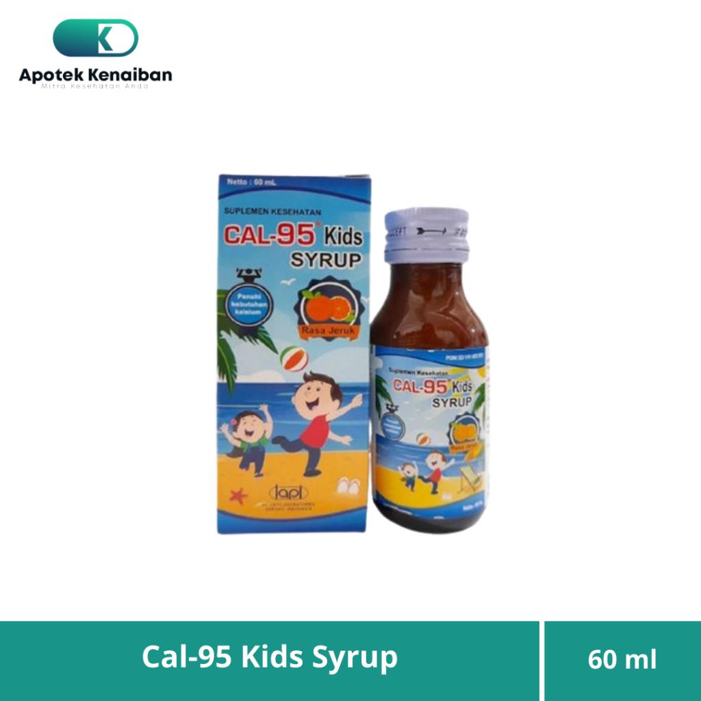 Cal-95 Kids Sirup 60ml / Suplemen Pertumbuhan Tulang Anak