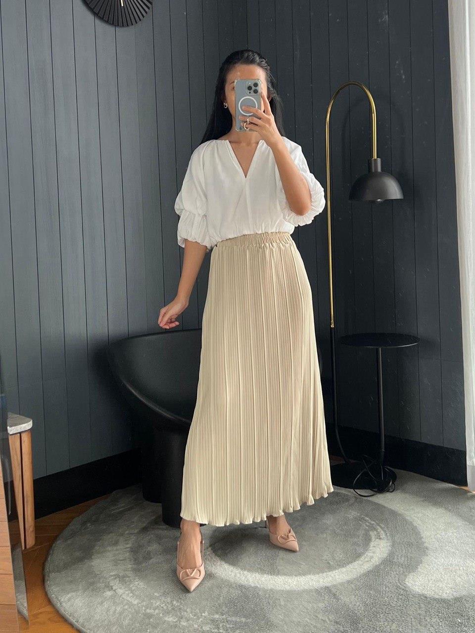 ROK PLISKET PAYUNG CENTI WAVY / ROK PLISKET PAYUNG WAVY / KODE 036