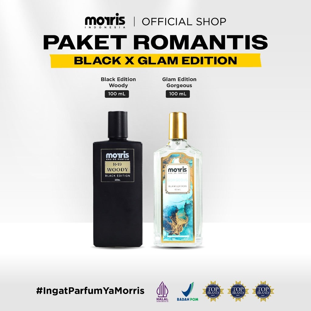 Scent of Love – Morris Black & Glam 100ml | Paket Romantis Wangi Berdua