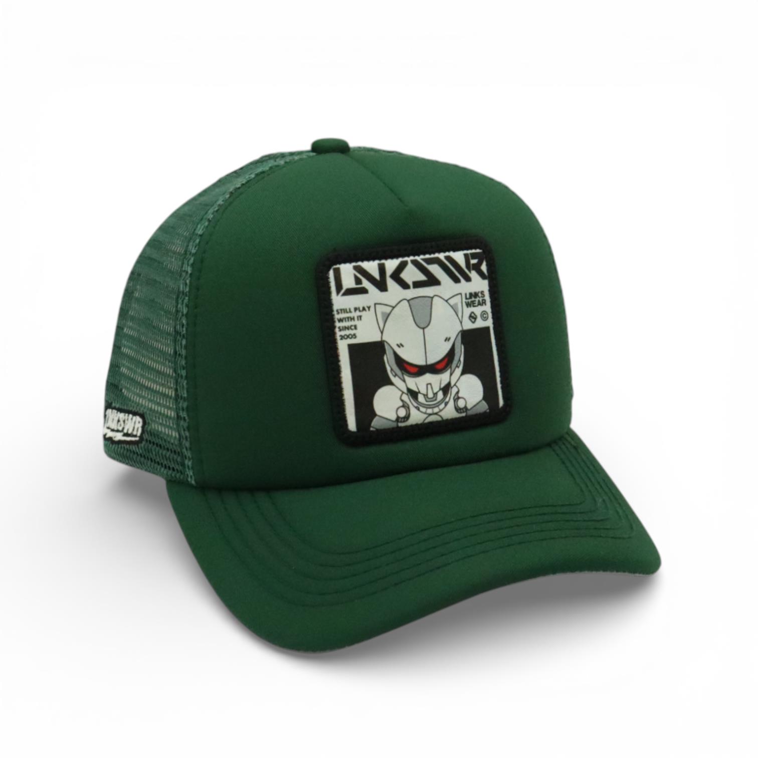 LINKSWEAR Topi Jaring Pria Trucker Hat Jaring Pria Dewasa Green New LTT131
