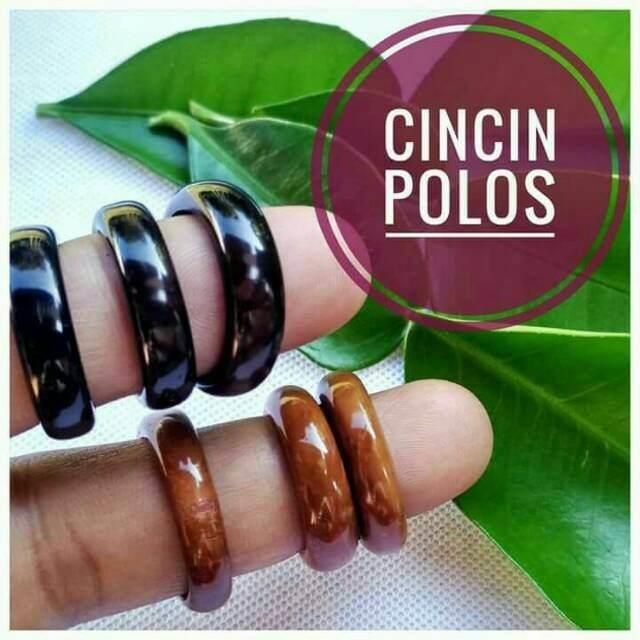 Cincin Titanium Asli Anti Karat/Luntur Motif Garis Mata Lebar