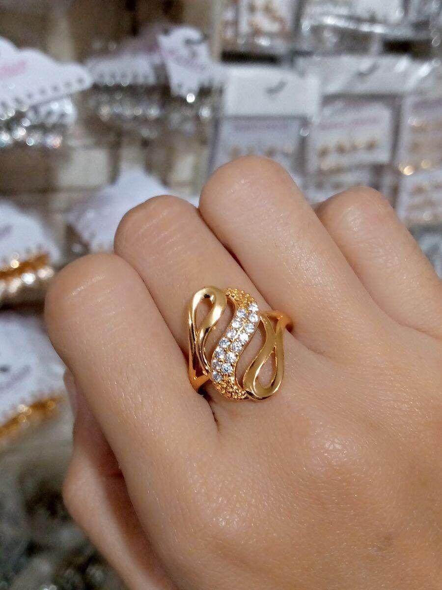 CINCIN EMAS MODEL GELOMBANG BESAR XUPING GOLD TITANIUM ANTI KARAT TIDAK LUNTUR / CINCIN WANITA MODEL TERBARU KEKINIAN 2022 / CINCIN CEWEK MODEL KOREA 2022 TERBARU TIDAK LUNTUR