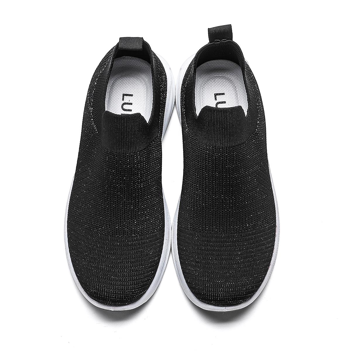 LURAD Sepatu Trandy Sepatu Cewek Sepatu Cewek Rajut Fashionable Sepatu Wanita Sepatu Tanpa Tali SF306