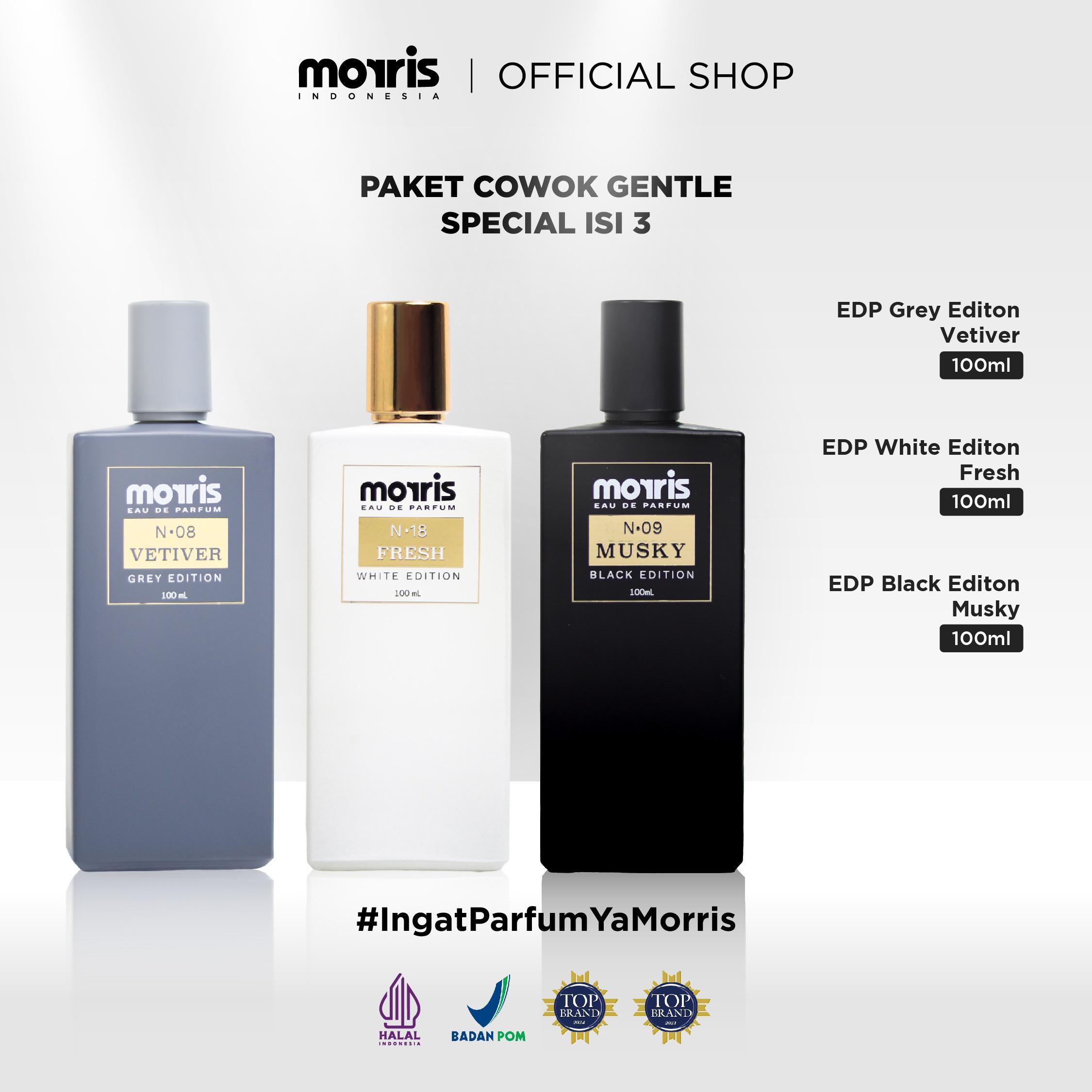 [PAKET COWOK GENTLE ISI 3] Bundling Perfume Black Edition + White Edition + Grey Edition Eau De Parfum 100 ml