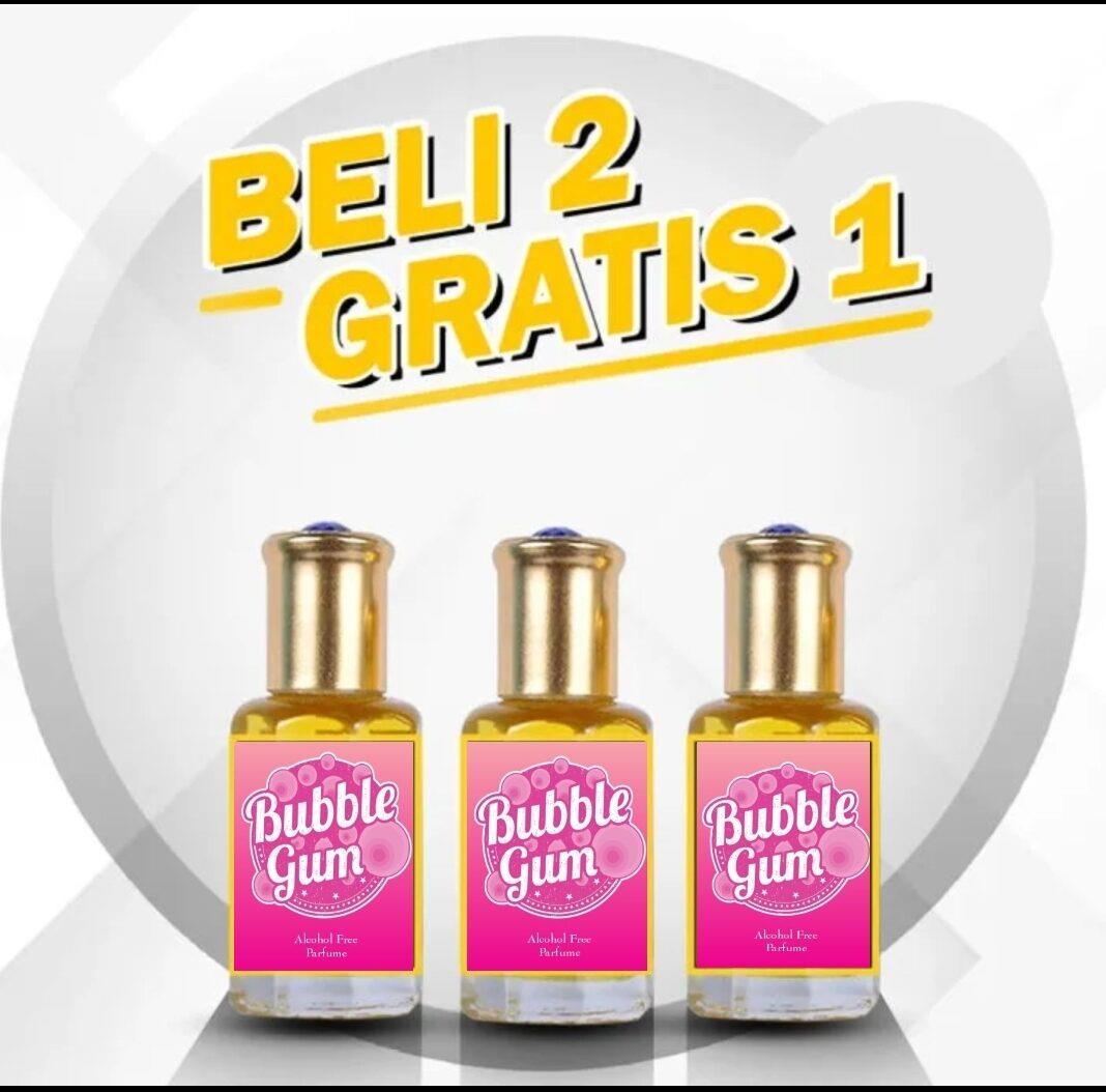 BELI 2 GRATIS 1 Parfum Bubble gum Minyak Wangi Permen Karet Non Alkohol Farfum Oles 6ml Roll On
