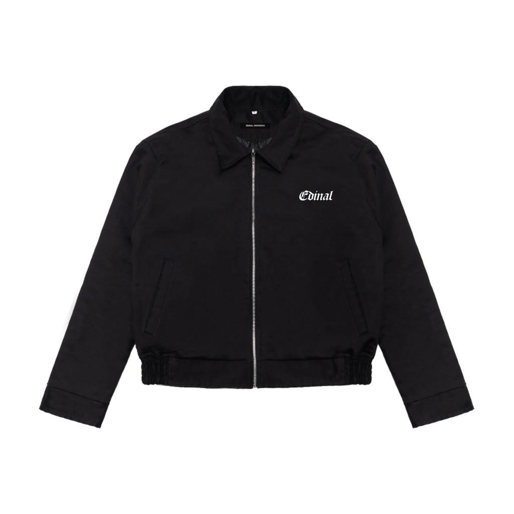 EDINAL Jacket Workshiet jacket Black Boxy ziper // End poll