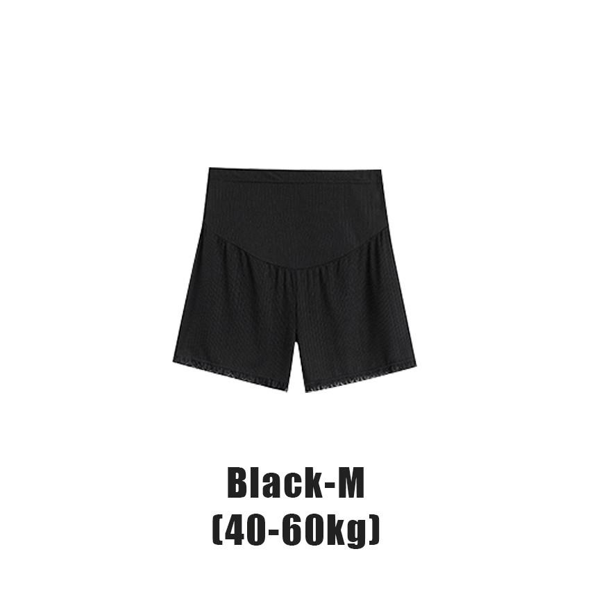 Celana Pendek Wanita Hamil Safety Pants Celana Pengaman Sutra Es Bersalin Pakaian Luar Penyangga Perut Tipis Musim Panas Motif Polos Anti Nyeplak