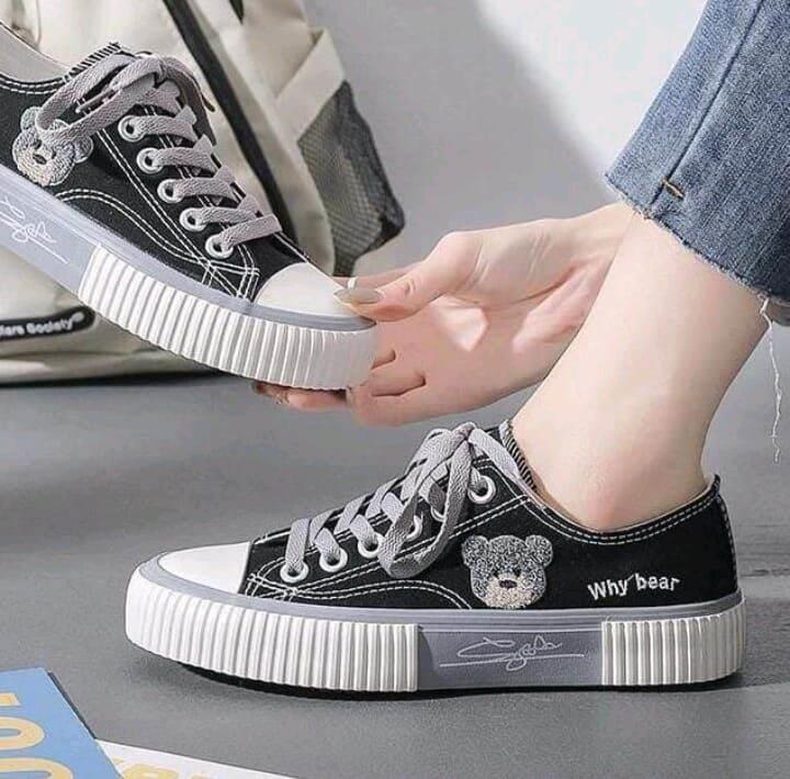 PROMO Sepatu Sneakers Wanita Teddy Bear Sepatu Terlaris Sepatu Style Korea shoes casual Trendy