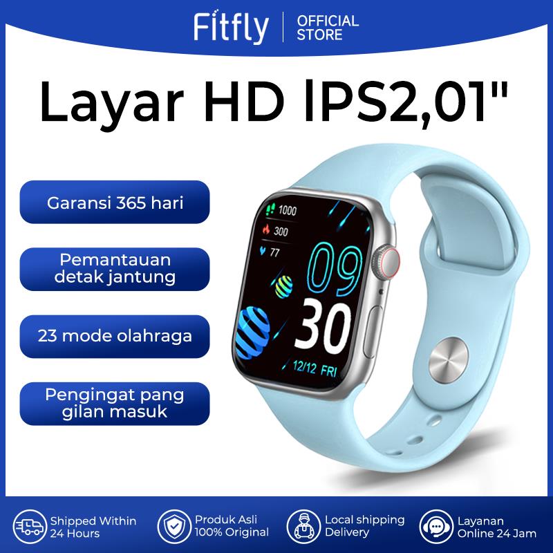 FitFly Jam Tangan Smartwatch S40 IPS 201 Smartwatch Pria Wanita Full Touch Screen Custom Wallpaper Monitor Detak Jantung & Olahraga Notifikasi WhatsApp Heart Rate Sleep & Step Tracker Baterai Awet & Desain Modern Smartwatch Bluetooth Terbaru