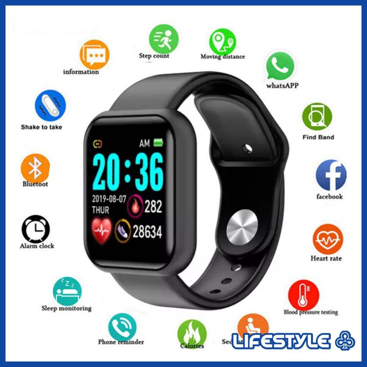 jam pintar imo smartwatch tahan air 116plus y68 d18 bluetooth sport monitor kesehatan