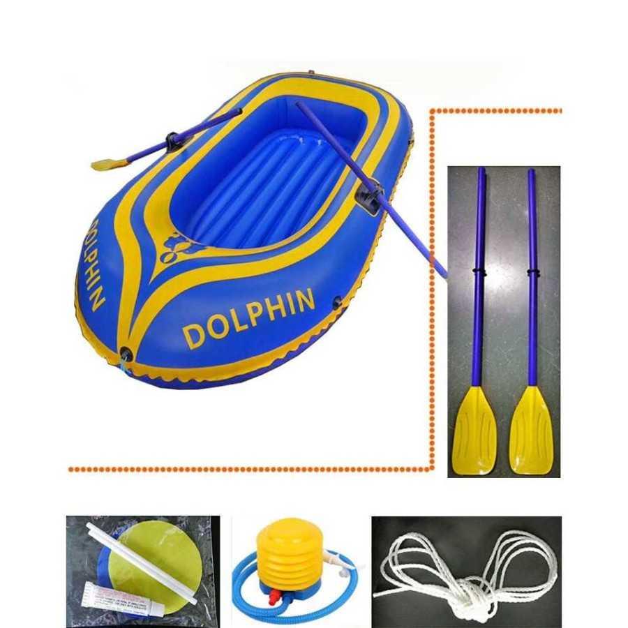 Perahu Karet Lengkap Dengan Dayung Sekoci Penyelamat 2 Orang 4 Orang 5 Orang Mancing Fishing SNI Inflatable Fishing Boat 4 Person - EZ2