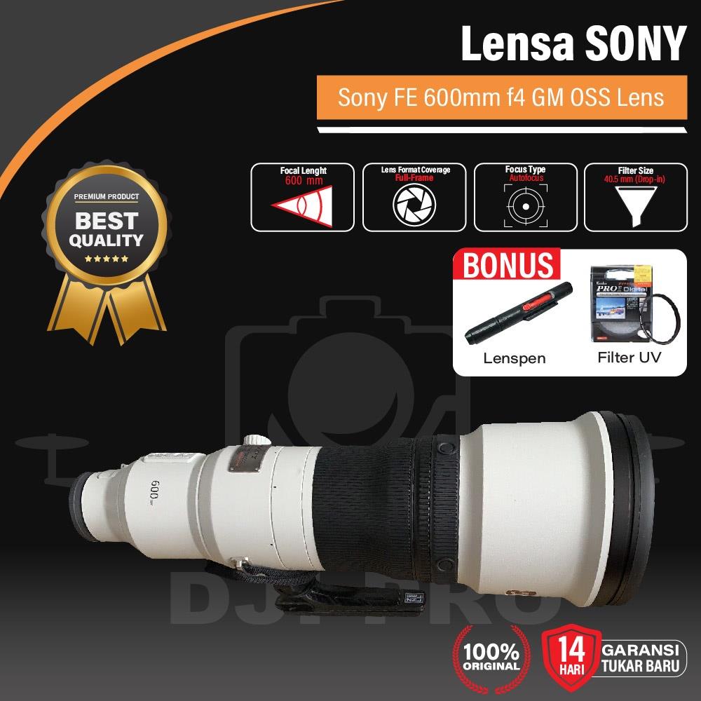 Sony FE 600mm f4 GM OSS Lens - Original Bergaransi