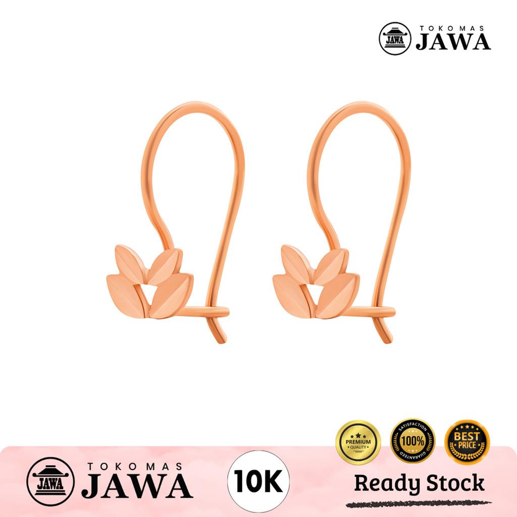 Anting Emas Verona Leaf Kadar 10 Karat Toko Mas Jawa