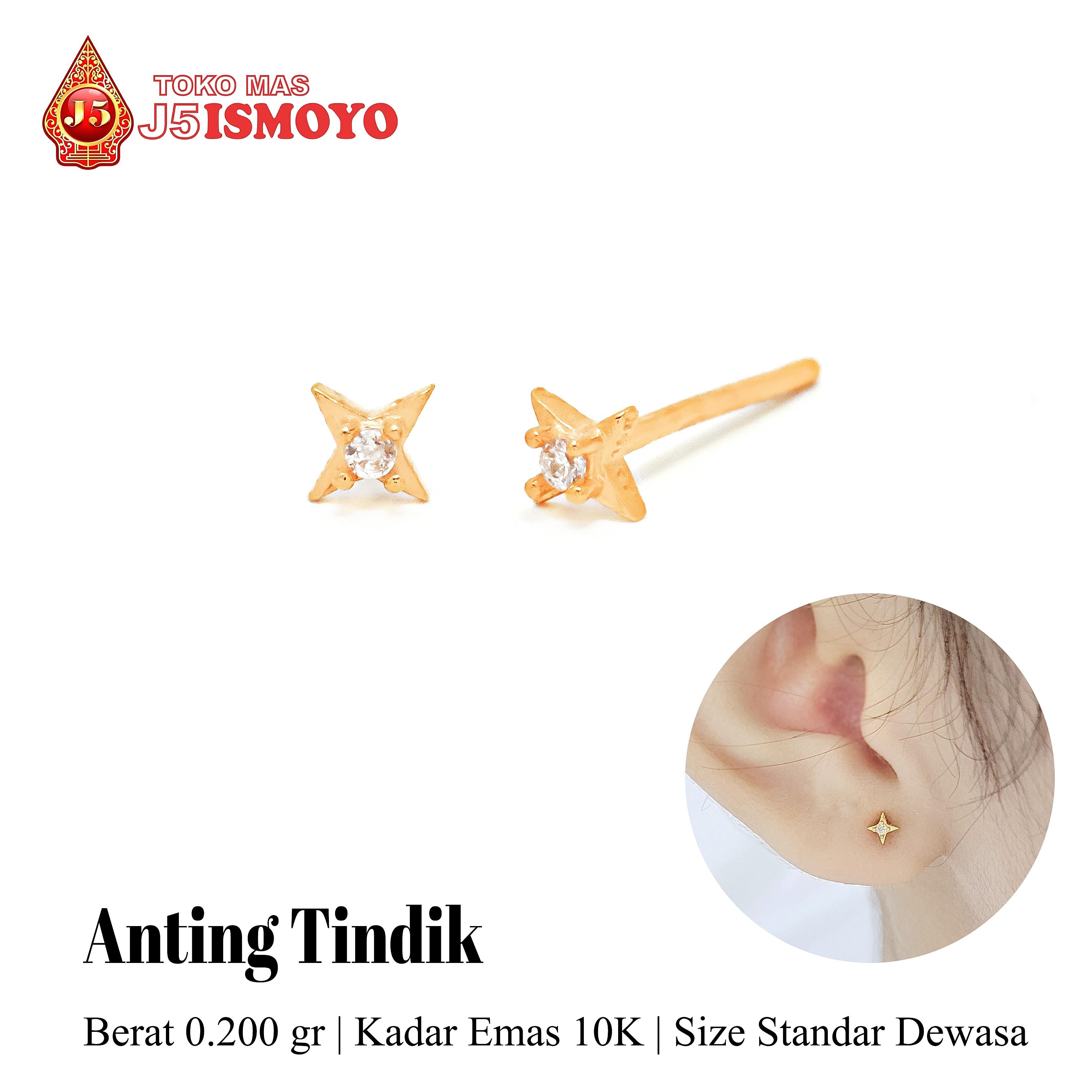 Anting Emas Tindik Super Berat Ringan J5 Ismoyo