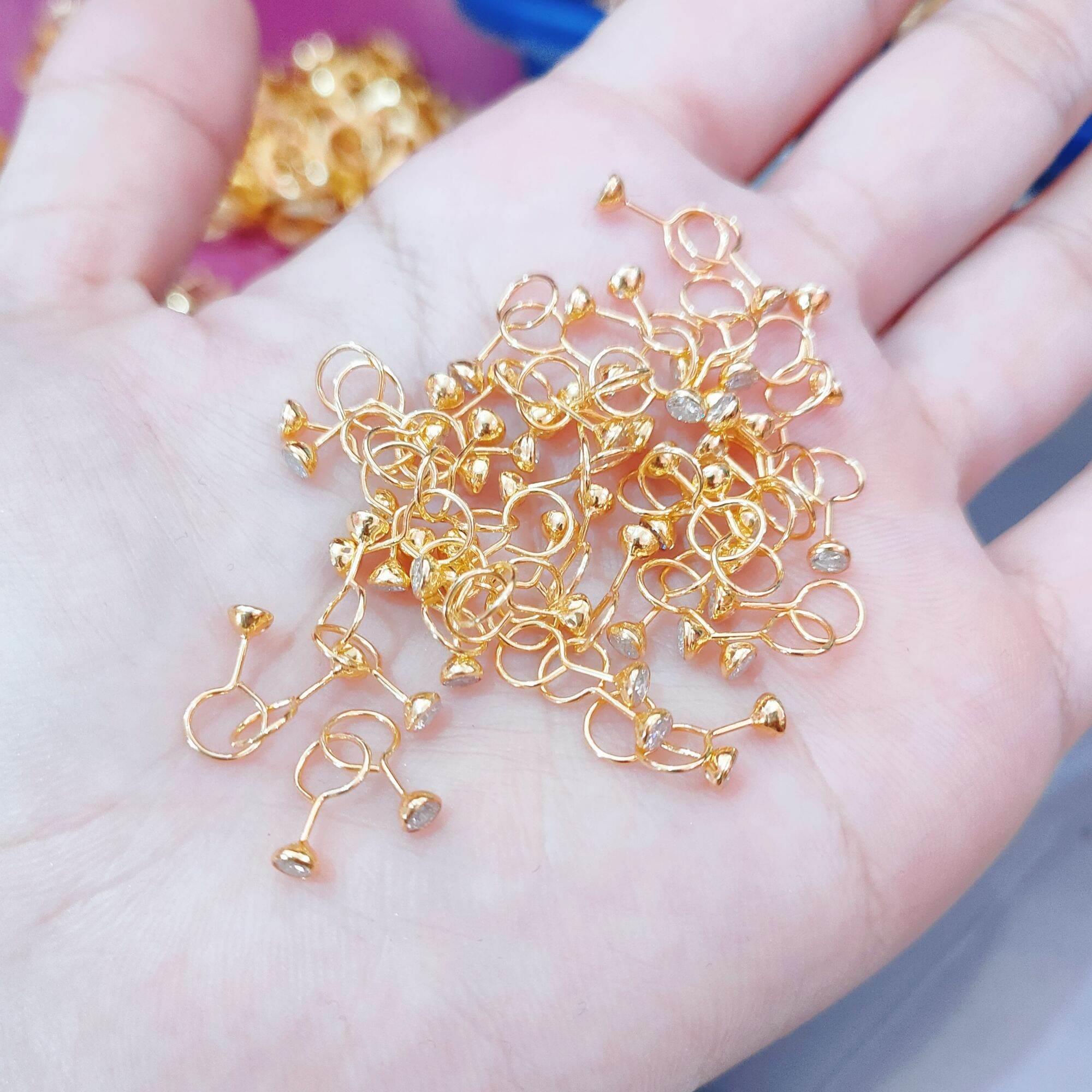 Anting toge 1/4 untuk tindik bayi perak 925 lapis emas