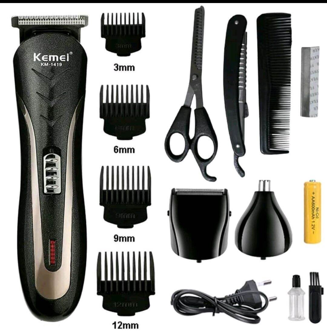 BEST SELLER Alat Cukur Rambut Kemei KM-4640 Mesin Cukur Gunting Dan Sisir COD Bayar Ditempat
