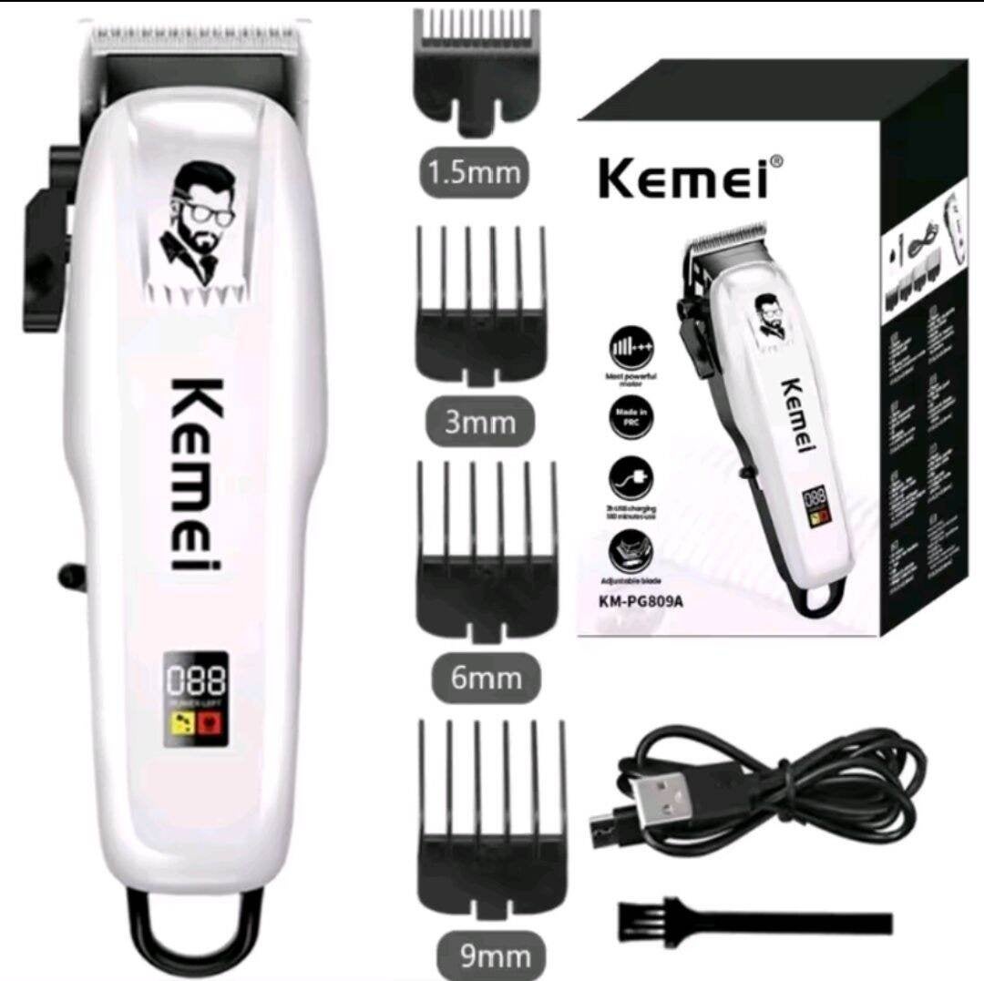 Kemei PG809A / KM PG809A Alat Cukur Rambut Elektrik Profesional Rechargeable Kemei KM bonus gunting sasak