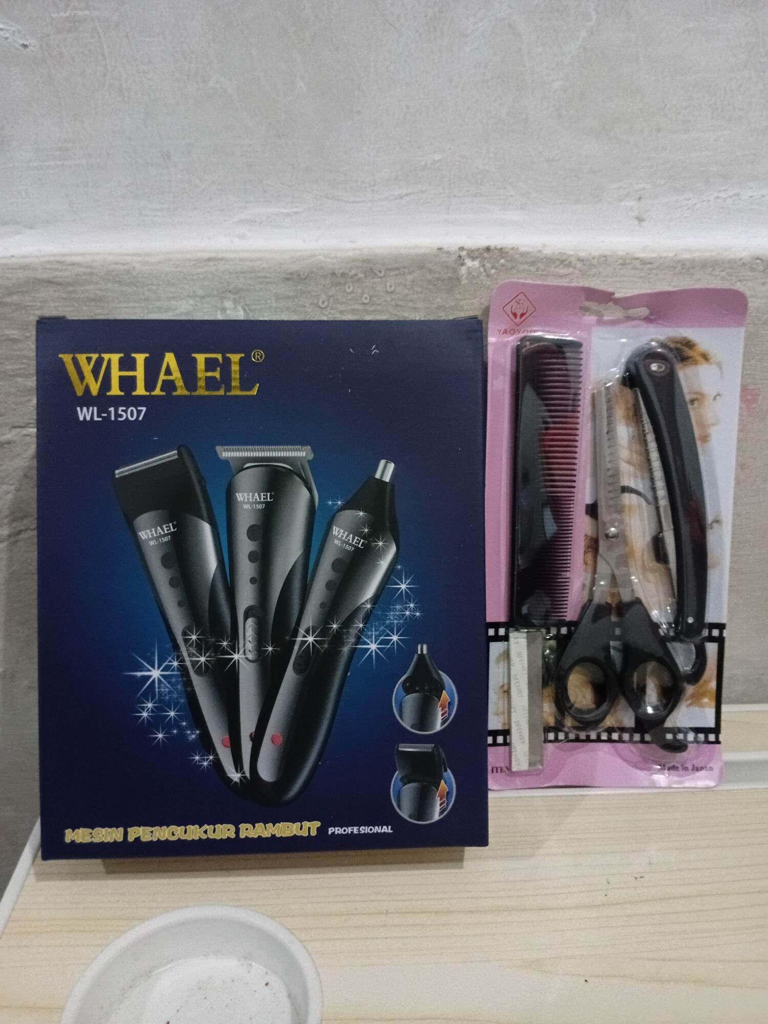 CUKUR RAMBUT W-1507 PALING LAKU!!!!!!!!!!!!! Alat Cukur Rambut Kumis & Jenggot Multifungsi 3 in 1 Alat Cukur Rambut ElektriK- Profesional Hair Clipper Mata Pisau Tajam BONUS Gunting Sasak