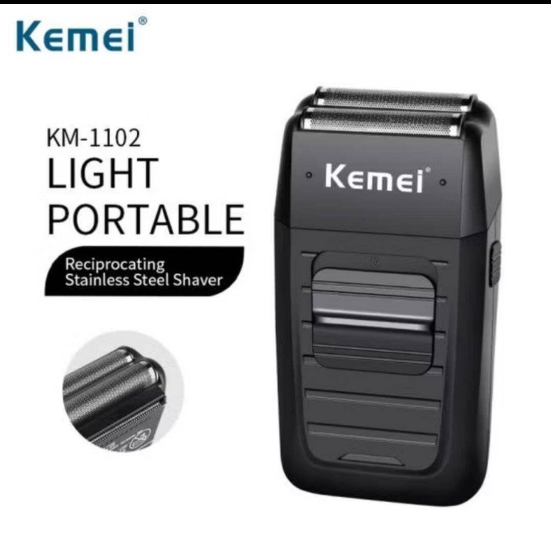 (COD) Kemei KM 1102 Alat Cukur Kumis Dan Jenggot Botak Recharger - Shaver/kemei1102 km1102