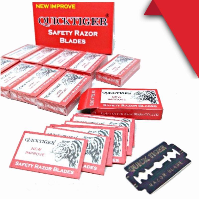 Silet Cukur Refill Quick Tiger Perpack isi 10pcs Safety Razor Blades