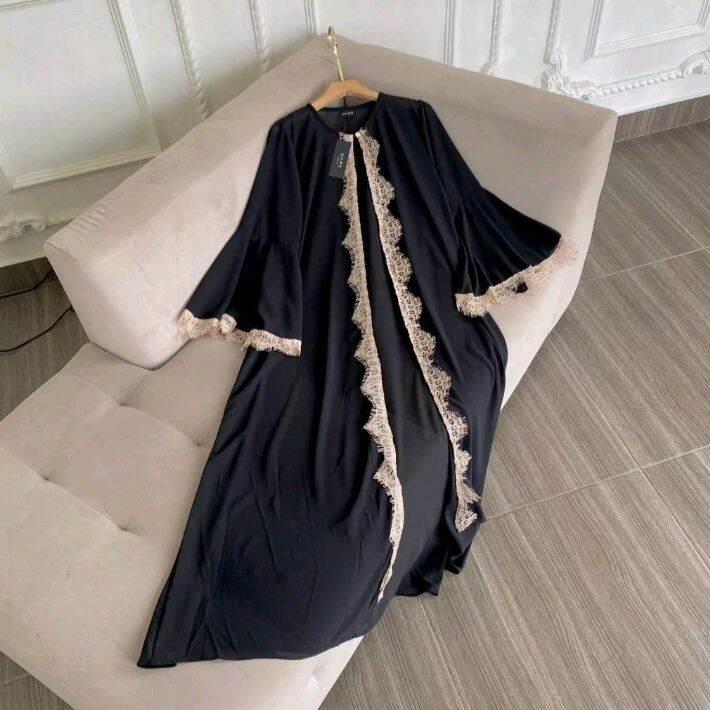 Dress outer sofea bahan ceruti outer elegan 2024 outer terbaru muslimah