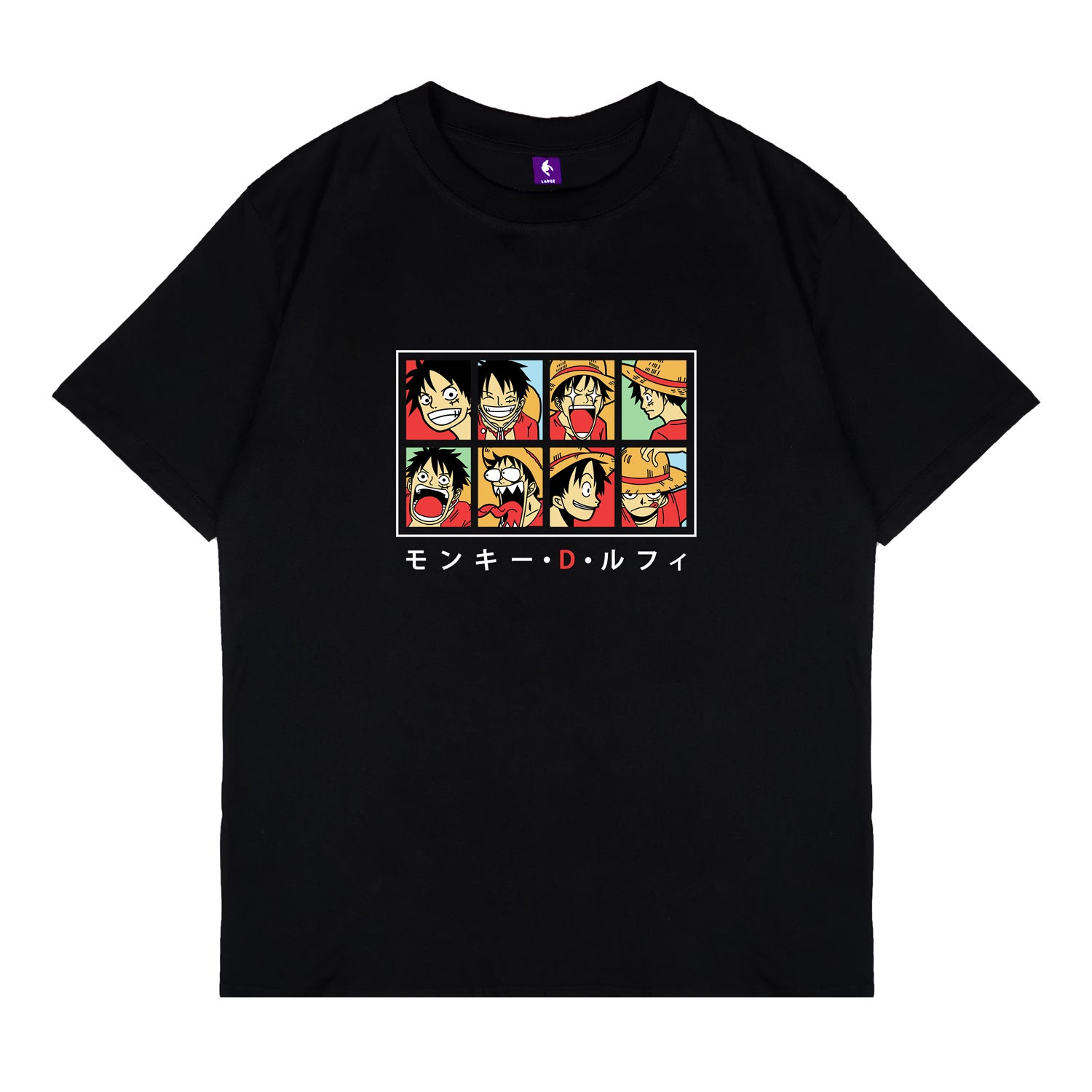 KIZARU T-Shirt Kaos Pria Kaos Anime One Piece LUFFY FACE
