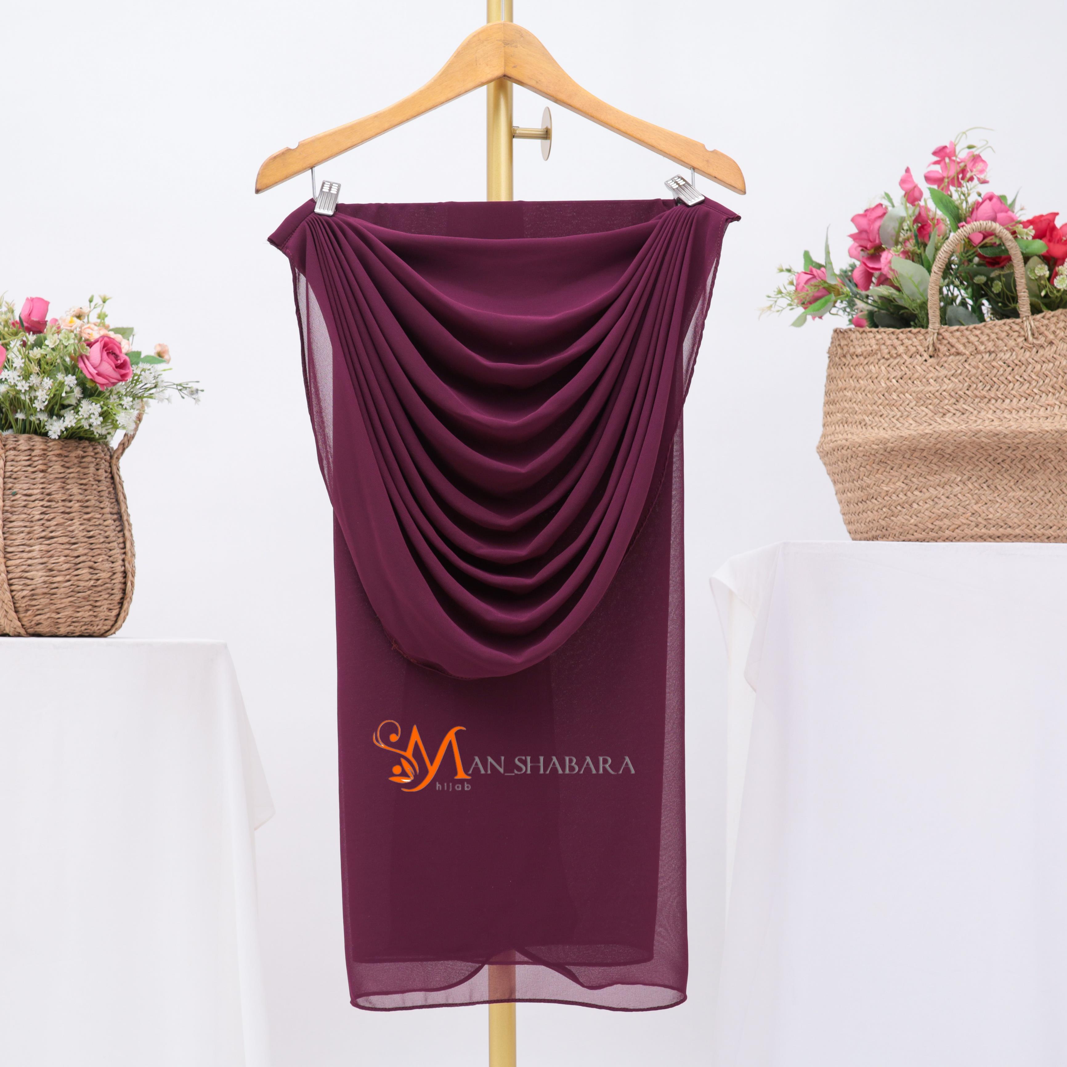 DRAPERY INSTAN HIJAB SET MALAYSIA/HIJAB DRAPERY DEPAN TER-PISAH