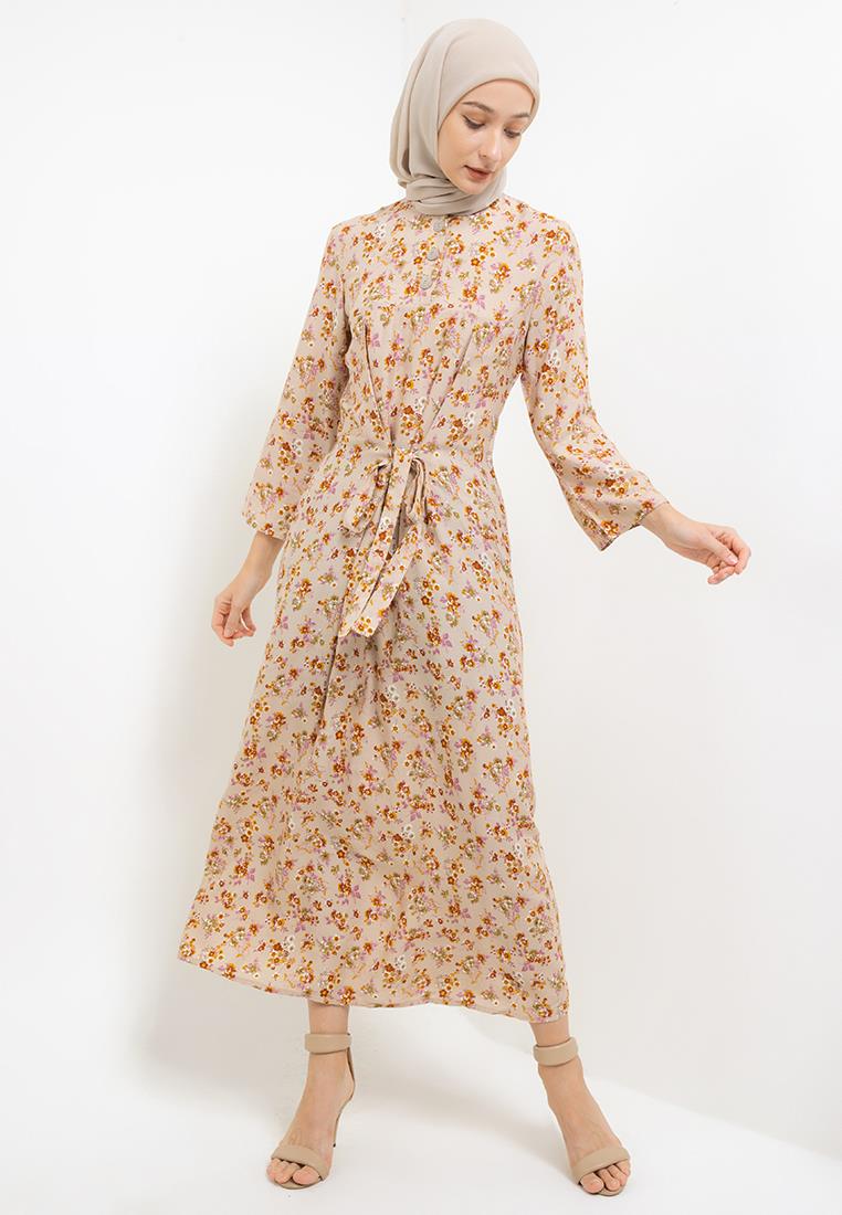 Arjuna Weda Gamis Batik Wanita Motif Kembang Kecil 6 B