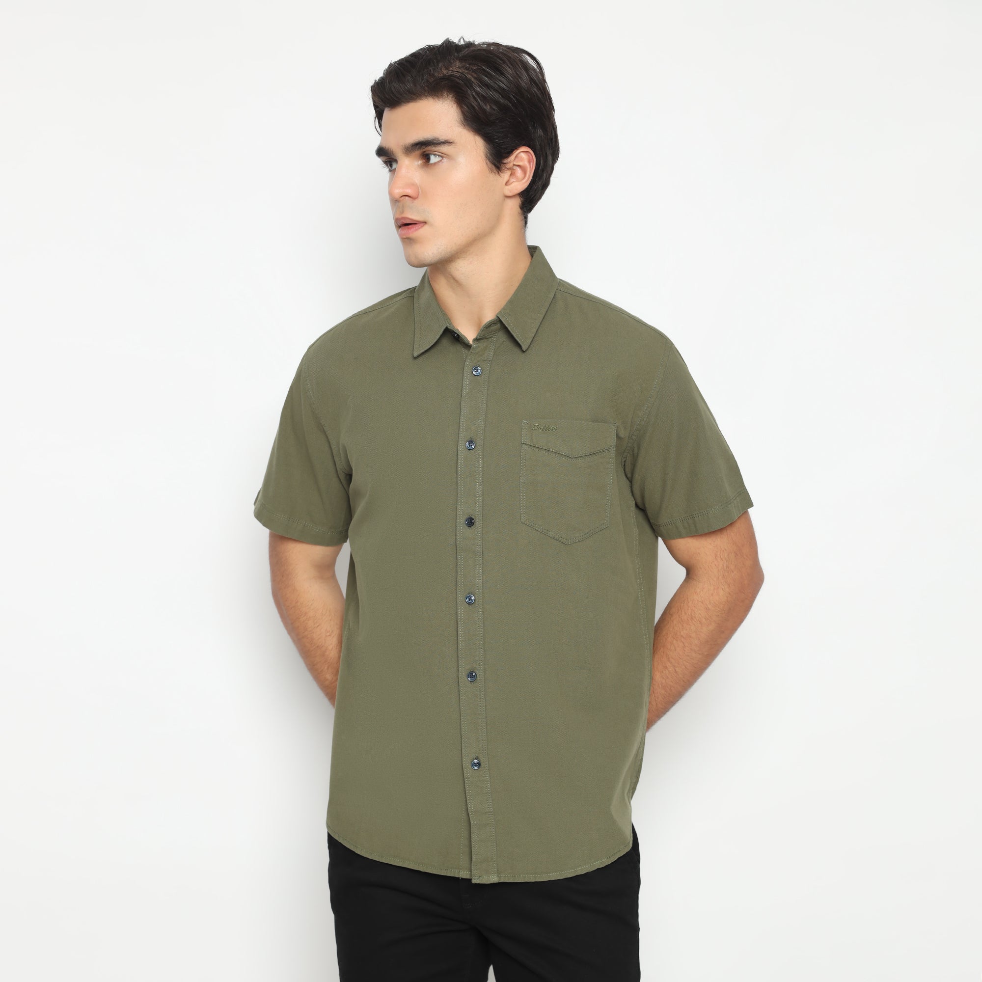 POLICE Kemeja Polos Cotton Regular Fit Pria