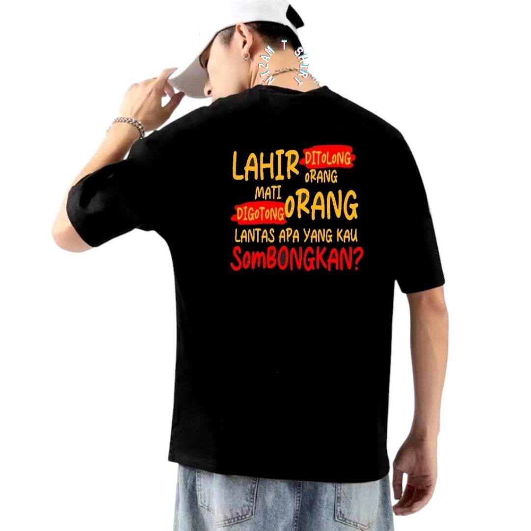 Kaos kata-kata Kaos pria Kaos wanita Baju atasan lengan pendek
