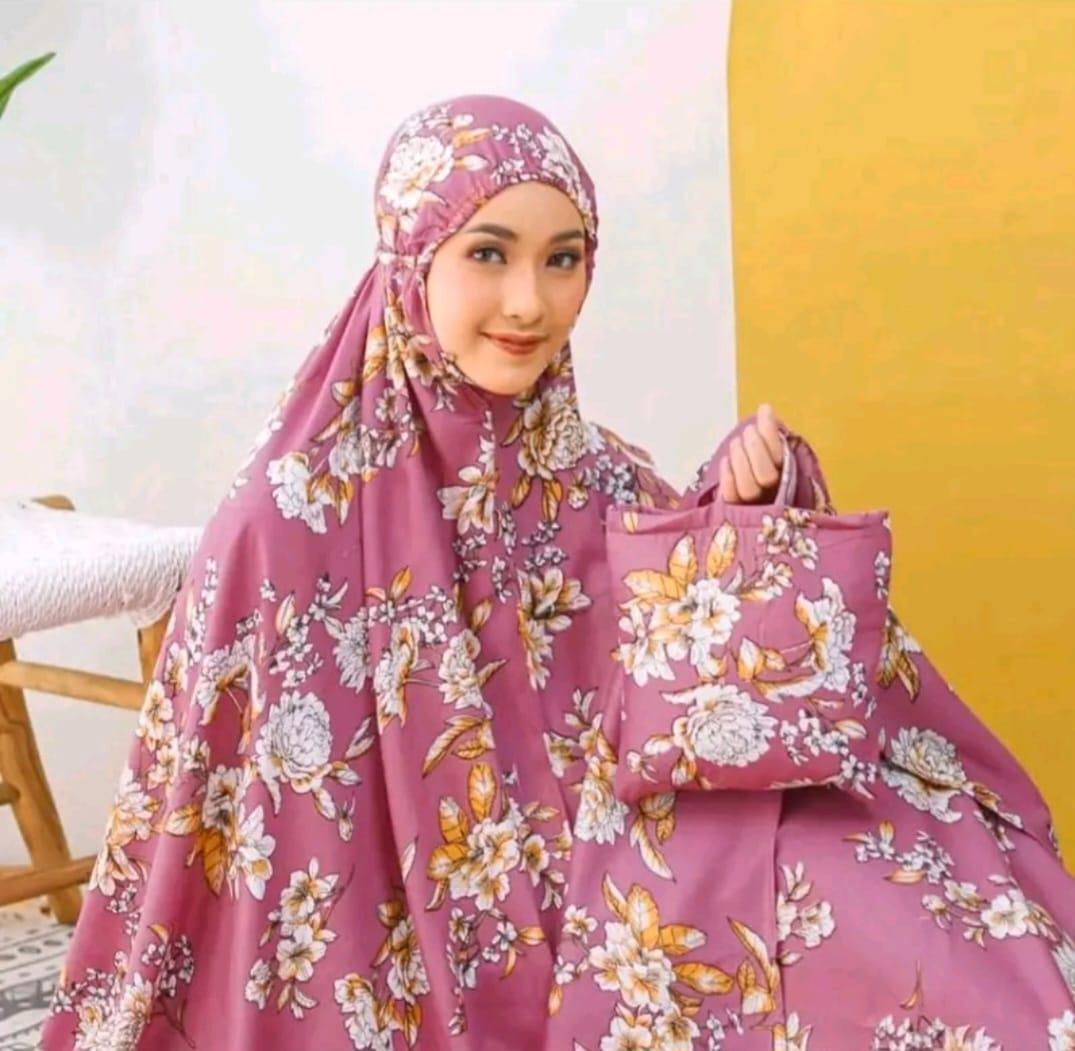 MUKENA DEWASA MOTIF BUNGA / MUKENA REMAJA KEKINIAN / MUKENA LEBARAN MEWAH / MUKENA RAYON PREMIUM