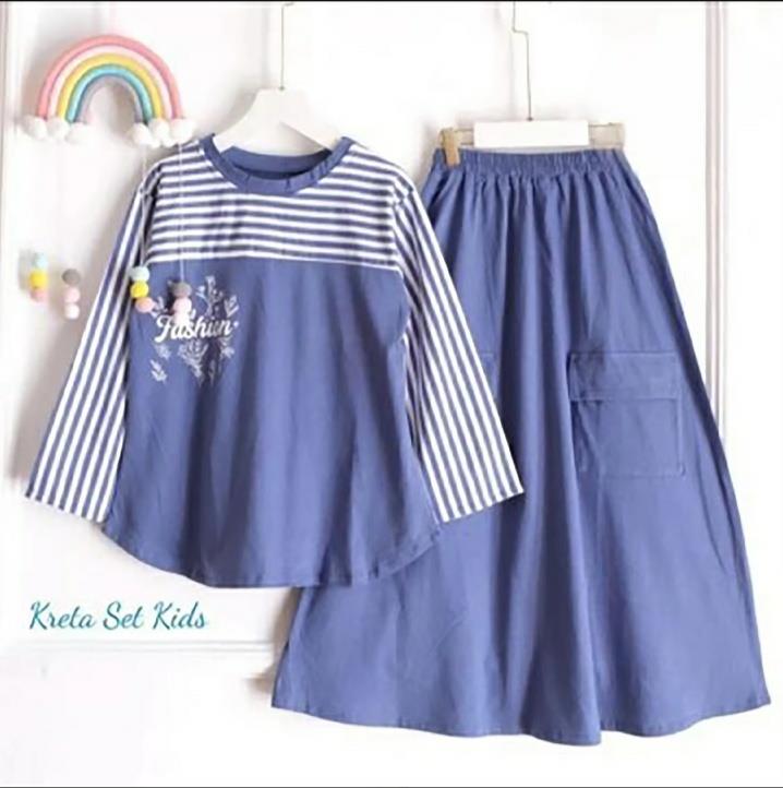 KRETA SET KIDS ROK ANAK PEREMPUAN BAJU MUSLIM