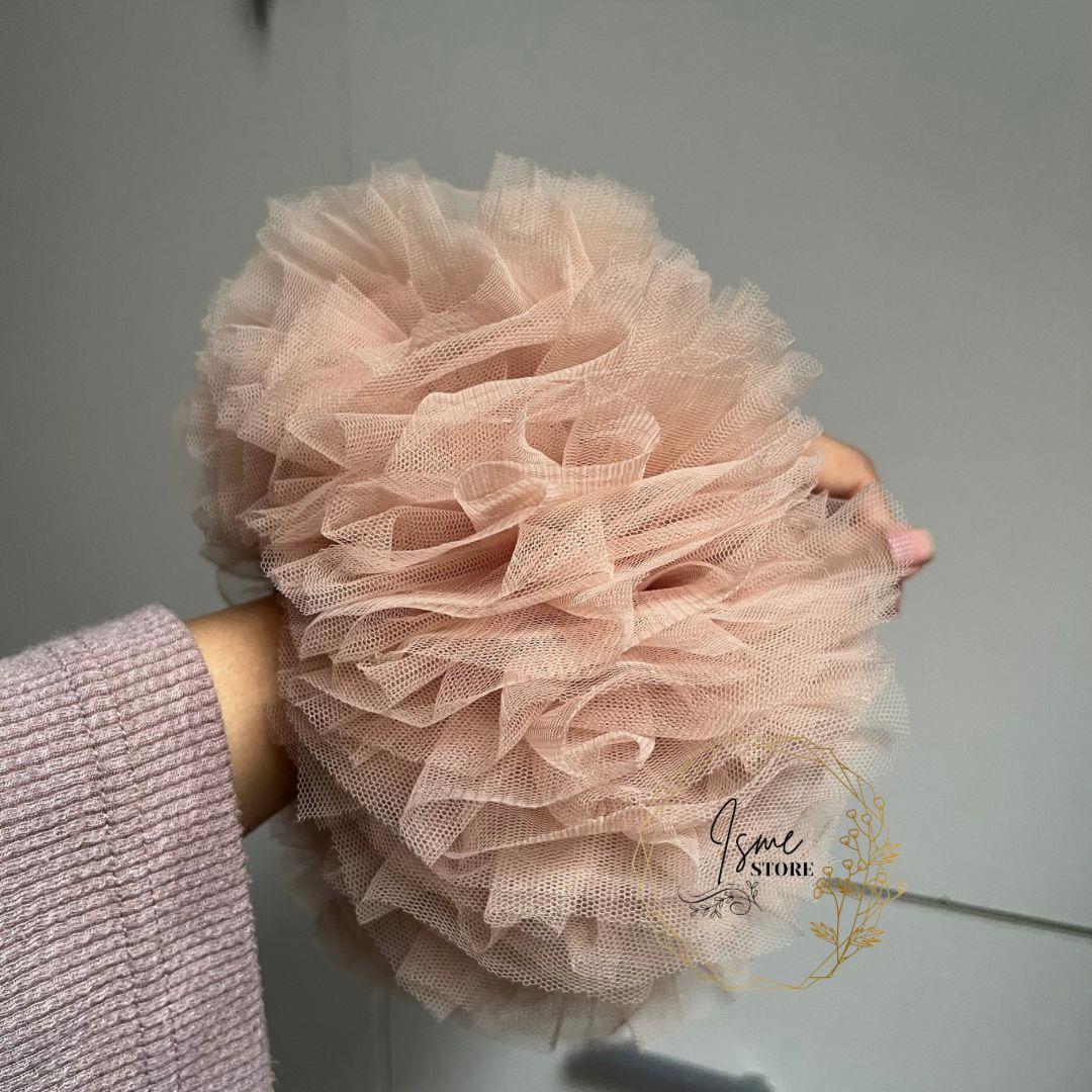 Skrunchie Tulle Jumbo Premium Warna Pastel - Aksesoris Rambut Hijab Anti Pusing