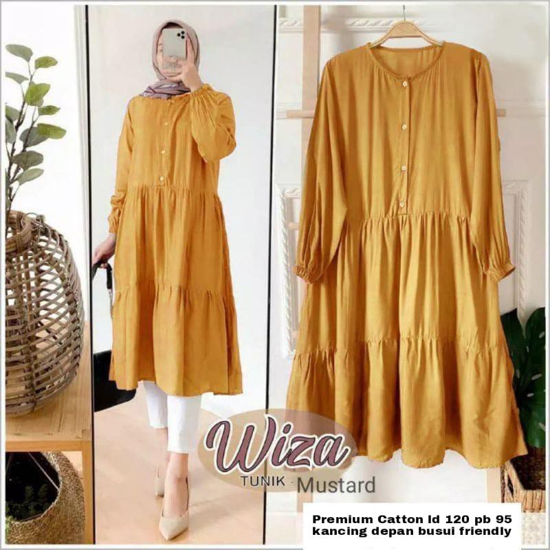 EM Tunik Jumbo Wanita Wiza Tunik Terbaru Muslimah 2025