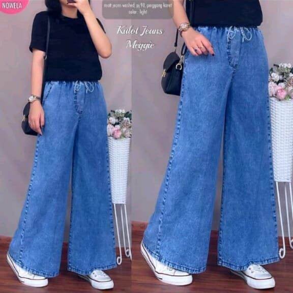 KULOT JEANS WANITA DEWASA TREND DI SEMUA KALANGAN REMAJA SAMPAI DEWASA CELANA KULOT SEMI JEANS TERBARU MASA KINI