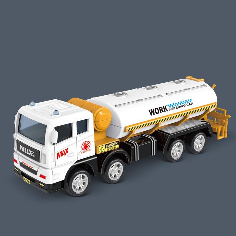 1:55 Miniatur mainan kendaraan konstruksi Mainan truk sanitasi Daya gesekan Hadiah mainan