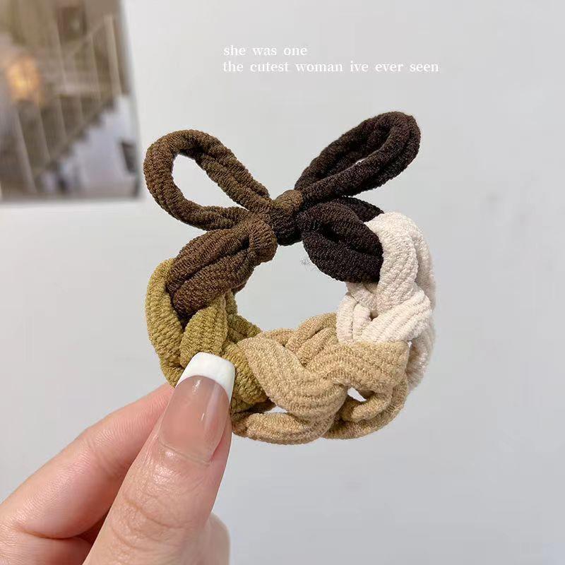 Scrunchie Rambut Model Kepang Korea Wanita Anak Ikat Rambut Aksesoris Rambut HS KCR16
