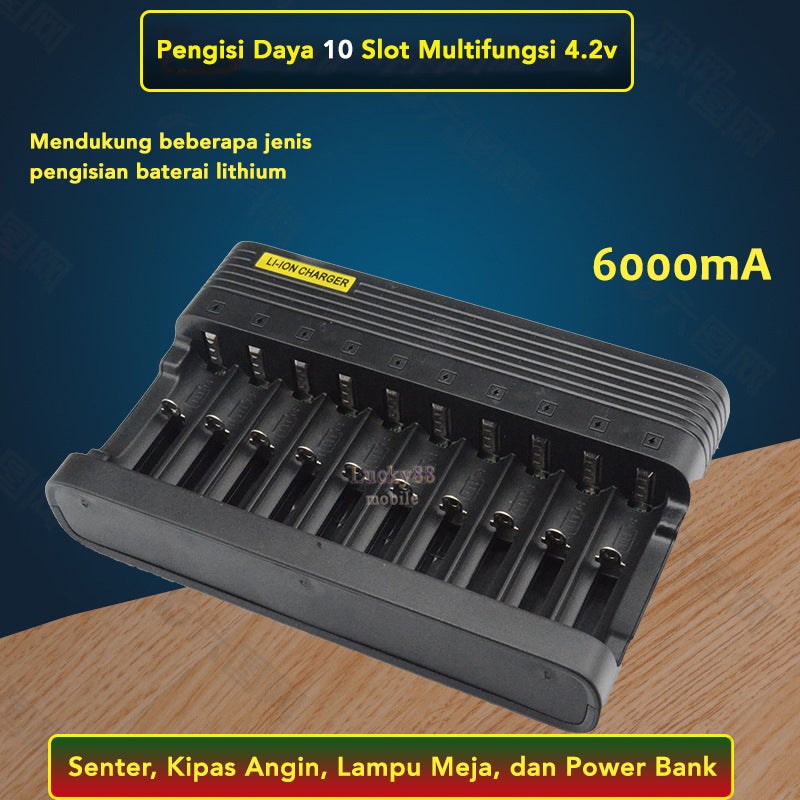 FAST Multi Battery Charger Casan batu laptop 12/ 10/ 4 Slot Lithium/ Lithium Ion Baterai